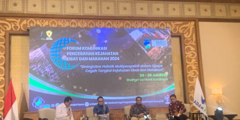 Balai Pengawas Obat dan Makanan (BPOM) RI baru-baru ini menggelar Forum Komunikasi Pencegahan Kejahatan Obat dan Makanan di Shangrila Hotel, Surabaya. Foto: Fitri JNR