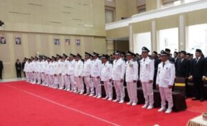 Badan Permusyawaratan Desa (BPD) dikukuhkan kembali oleh Penjabat Wali Kota Batu, Aries Agung Paewai, di Graha Pancasila Balaikota Among Tani berlangsung pada Kamis (04/07)