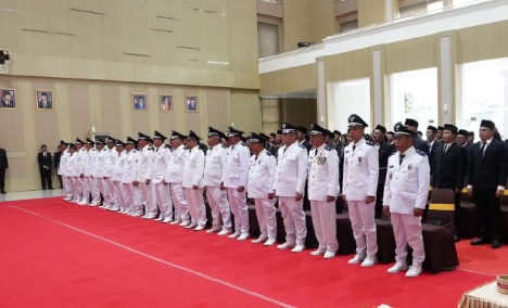 Badan Permusyawaratan Desa (BPD) dikukuhkan kembali oleh Penjabat Wali Kota Batu, Aries Agung Paewai, di Graha Pancasila Balaikota Among Tani berlangsung pada Kamis (04/07)