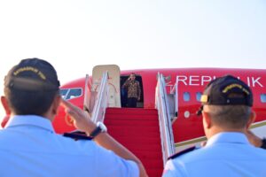 Pada Senin pagi, 22 Juli 2024, Presiden Joko Widodo memulai perjalanan dinas ke Provinsi Jawa Timur dengan lepas landas dari Pangkalan TNI AU Halim Perdanakusuma, Jakarta.