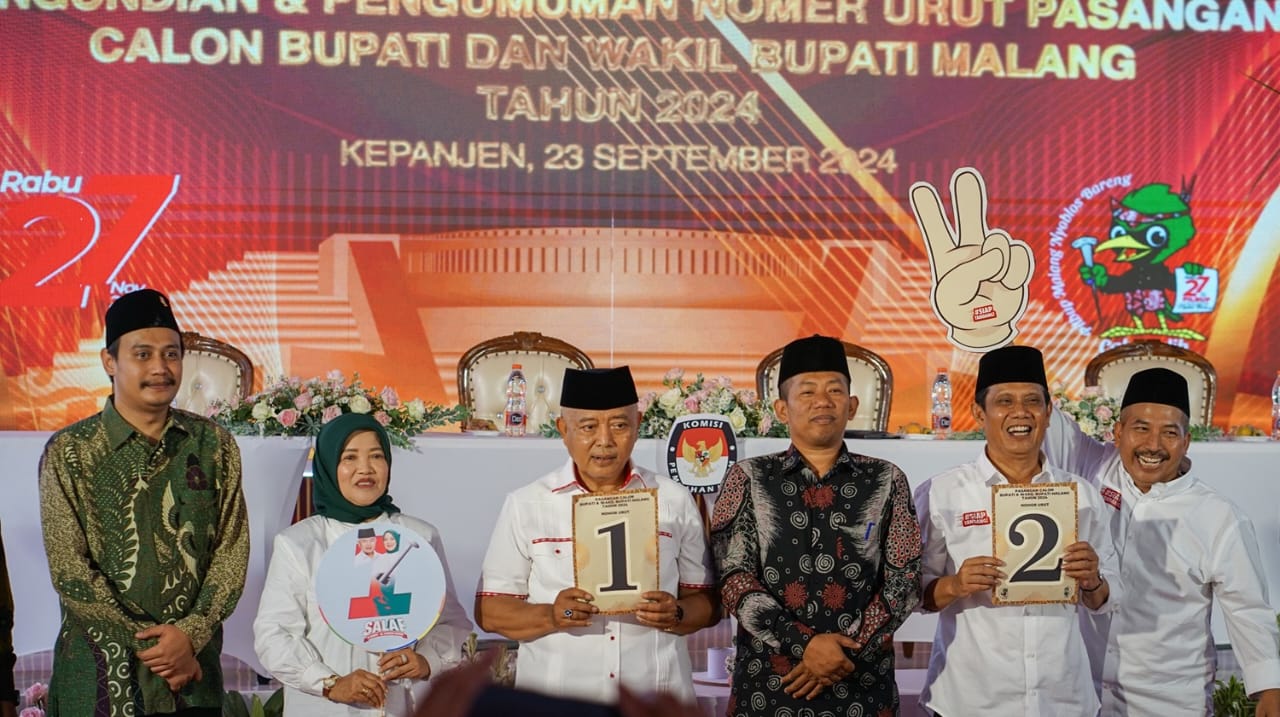 Pengambilan nomor urut pilkada Kabupaten Malang