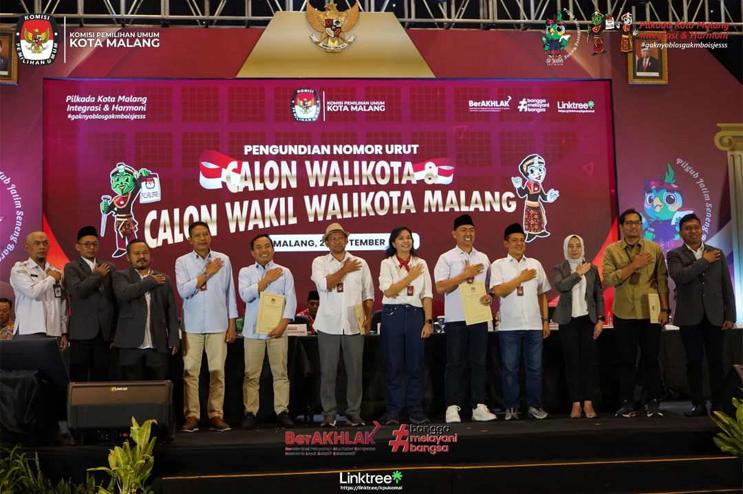 Komisi Pemilihan Umum (KPU) Kota Malang telah resmi menetapkan jadwal debat pasangan calon (paslon) Wali Kota dan Wakil Wali Kota Malang untuk Pemilihan Kepala Daerah (Pilkada) 2024.