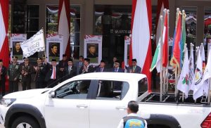 Dalam rangka memperingati Hari Ulang Tahun (HUT) ke-79 Provinsi Jawa Timur (Jatim), Pataka Jer Basuki Mawa Beya, sebagai lambang Provinsi Jatim, telah tiba di Balai Kota Among Tani, Kota Batu, Selasa (1/10).