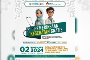 Dalam rangka memperingati Hari Ulang Tahun (HUT) ke-79 Provinsi Jawa Timur, Bakorwil III Malang bersama RSUD Karsa Husada Batu mengadakan Pemeriksaan Kesehatan Gratis.